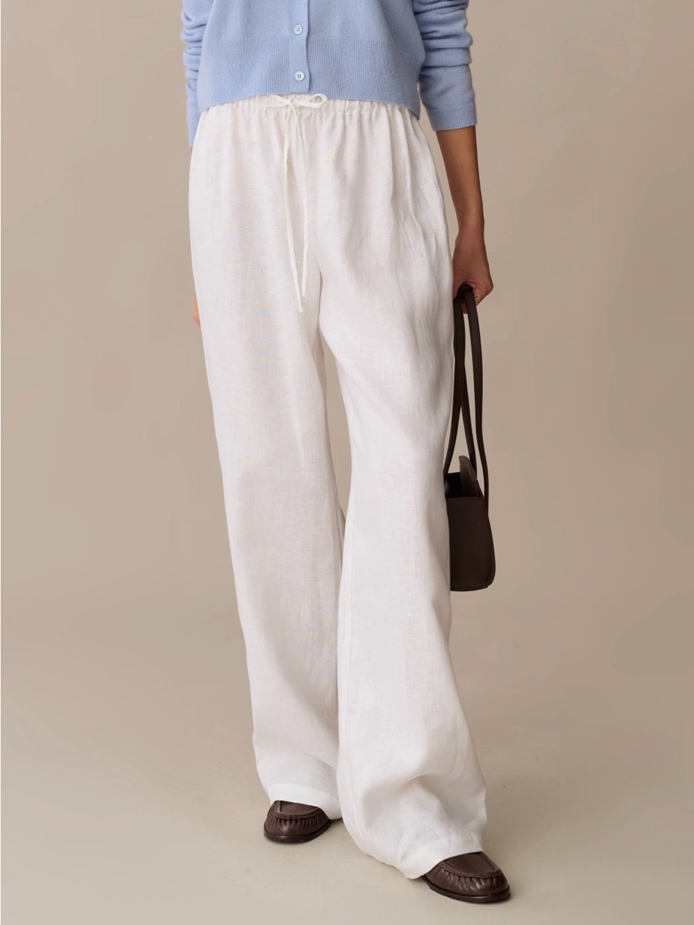 NWT CAARA Paloma Linen Pant - White Size XS